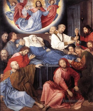 vincent laurensz van der vinne Painting - the Death Of The Virgin Hugo van der Goes